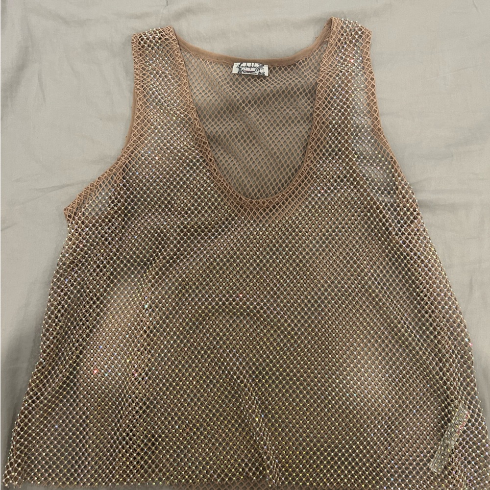 Free People Intimately Rhinestone Tank, L - Picture 6 of 7